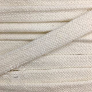 Bavlnená šnůra plochá 17 mm krémová