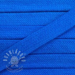 Bavlnená šnůra plochá 17 mm modrá