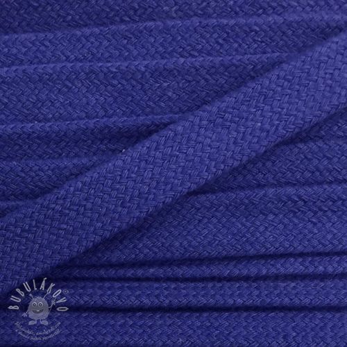 Bavlnená šnůra plochá 17 mm modrá tmavá