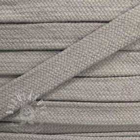 Bavlnená šnůra plochá 17 mm šedá bledá