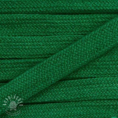 Bavlnená šnůra plochá 17 mm zelená tmavá