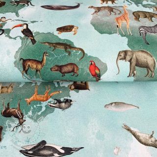 Dekorační látka Animal Planet digital print