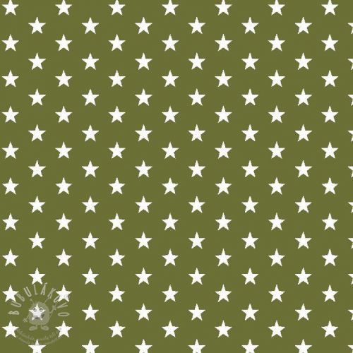 Bavlněná látka Petit stars green