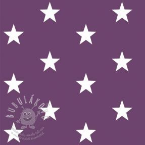 Bavlněná látka Stars purple