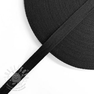 Keprová stuha bavlněná 15 mm black