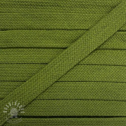 Bavlnená šnůra plochá 17 mm olive green