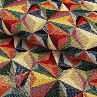 Dekorační látka GOBELIN Colourful triangles