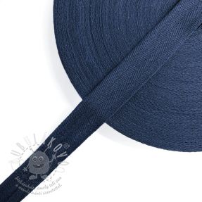Keprová stuha bavlněná 25 mm dark blue