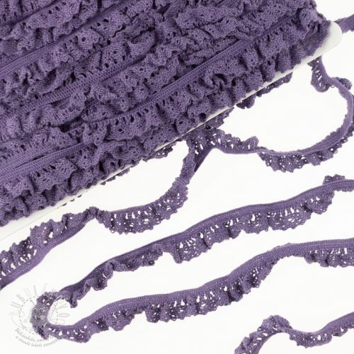 Bavlněná krajka elastická lavender