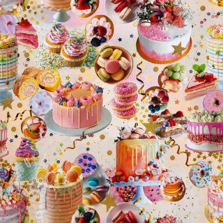 Dekorační látka Cake sprinkle party digital print