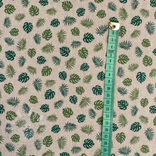 Dekorační látka Linenlook premium Jungle Leaf Monstera