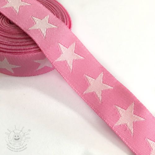Stuha Stars pink/light pink