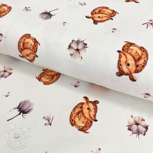 Úplet Snoozy fabrics Cute animals Armadillo digital print