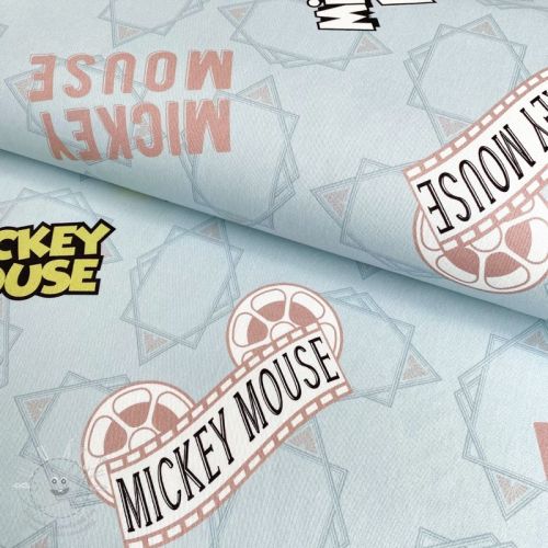 Dekorační látka Mickey Mouse Movie banner blue digital print