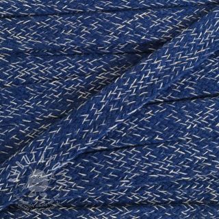 Bavlnená šnůra plochá 20 mm Melir navy