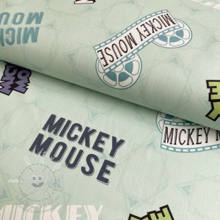 Dekorační látka Mickey Mouse Movie banner green digital print