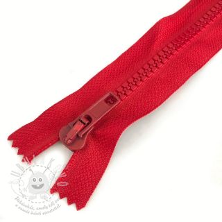 Zip kostěný dělitelný 70 cm dark red