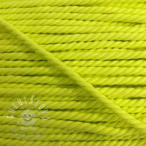 Bavlněná šňůra kroucená 5 mm neon yellow