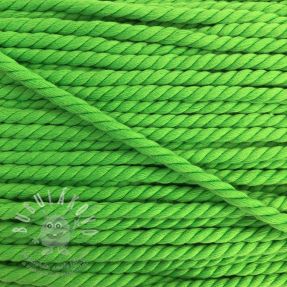 Bavlněná šňůra kroucená 5 mm neon green