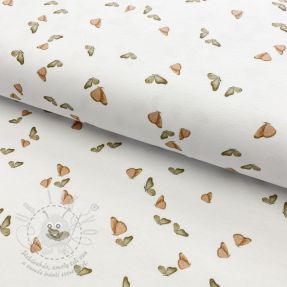 Úplet Sweet forest BUTTERFLY white digital print