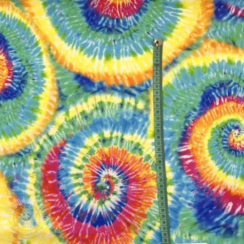 Dekorační látka premium Luxe rainbow swirl digital print