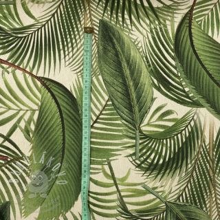 Dekorační látka Linenlook Palm leaf junglee digital print