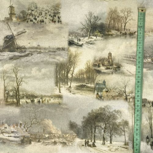Dekorační látka Winter landscape digital print