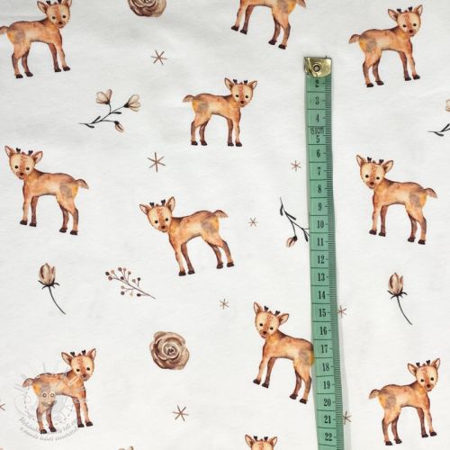 Úplet Snoozy fabrics Sweety deer digital print