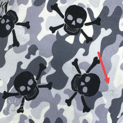 Úplet Skull camouflage grey digital print II.třída