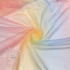 Tyl na TUTU Rainbow glitter design D