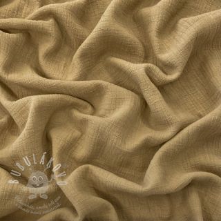 Dvojitá gázovina/mušelín BAMBUS dark sand