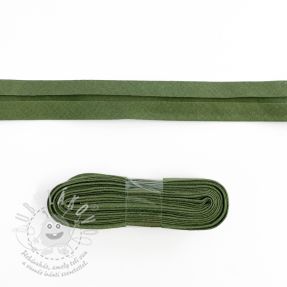 Lemovací proužek bavlna - 3 m olive green