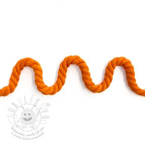 Bavlněná šňůra kroucená 8 mm orange