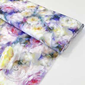 Viskóza RADIANCE Paillette flowers multicolour digital print